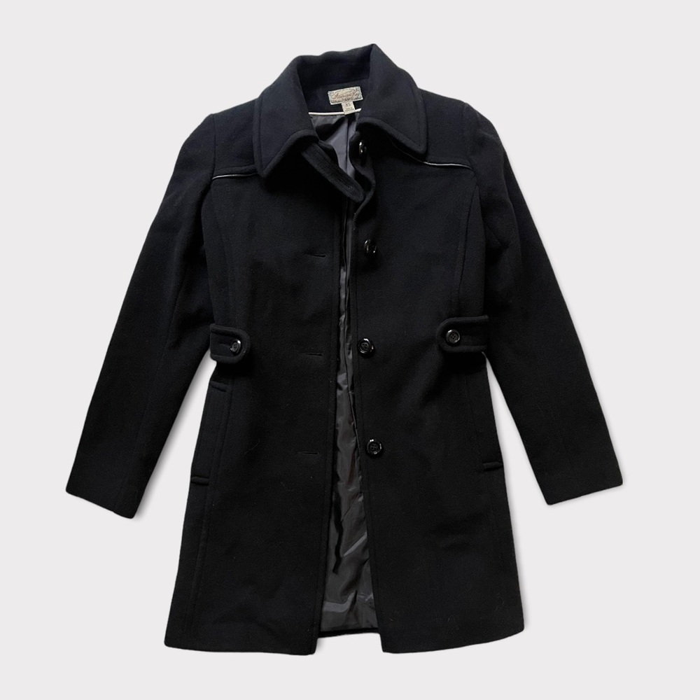 American Rag Wool Military Peacoat Black Size XS Very Thick High Quality - Picture 2 of 10